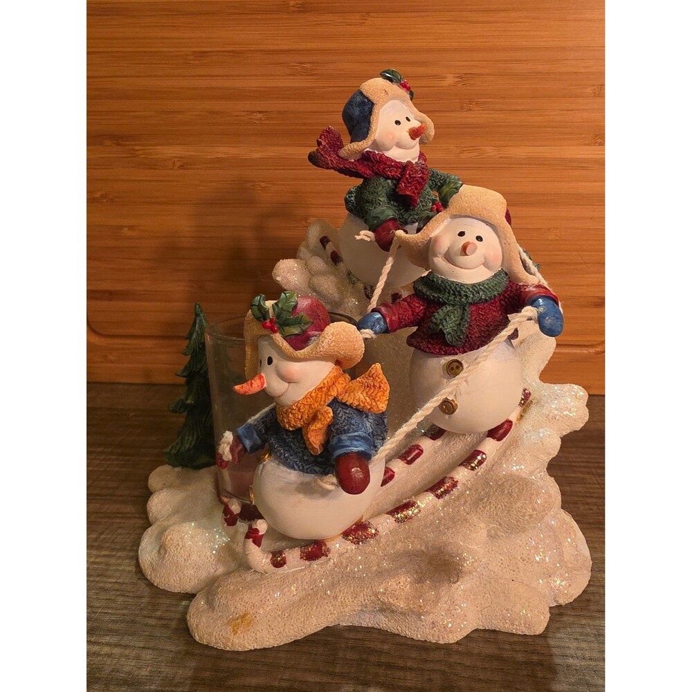 Home Interiors Decorative Snowman Candle Holder